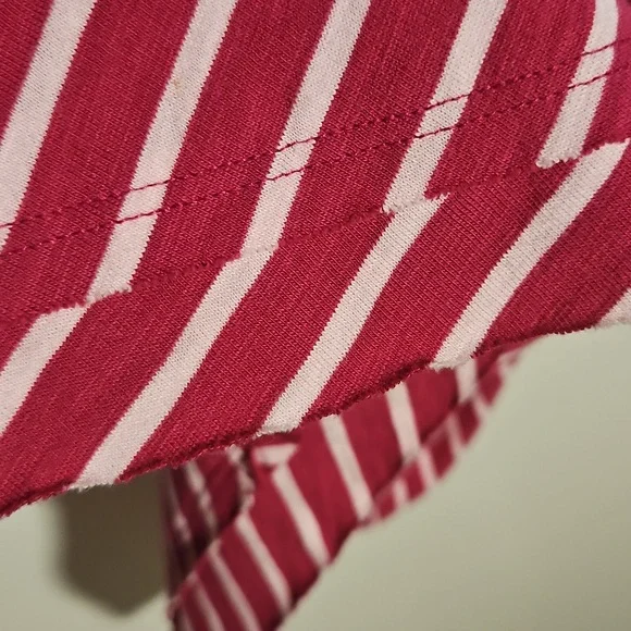 Soft Surroundings Fushia Striped Short Sleeve Tee Size Medium - Picture 14 of 14